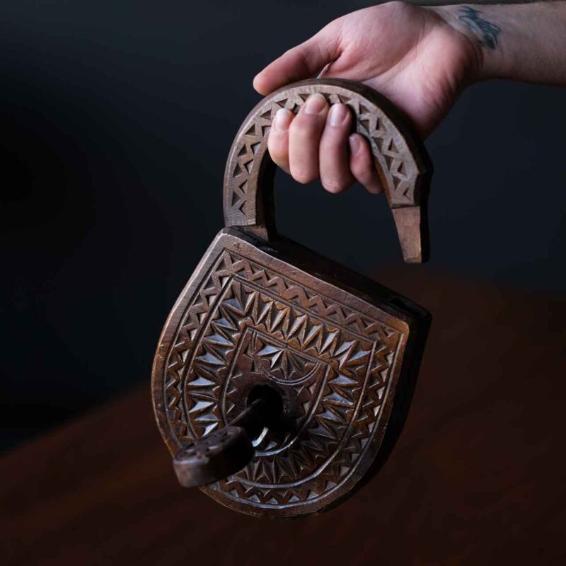 Antika Ahşap Kilit BAG79