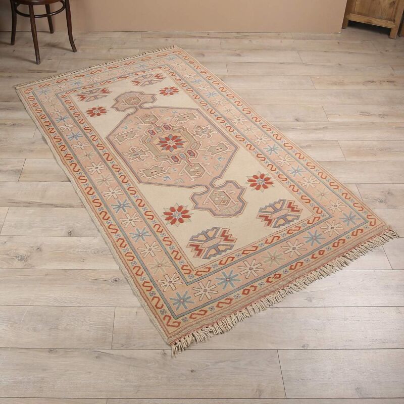 Vintage El Dokuma Yün Halı -107