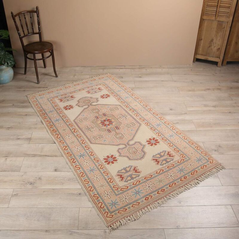 Vintage El Dokuma Yün Halı -107