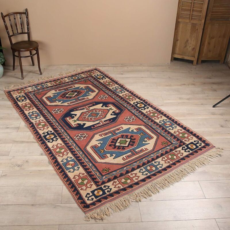 Vintage El Dokuma Yün Halı -109