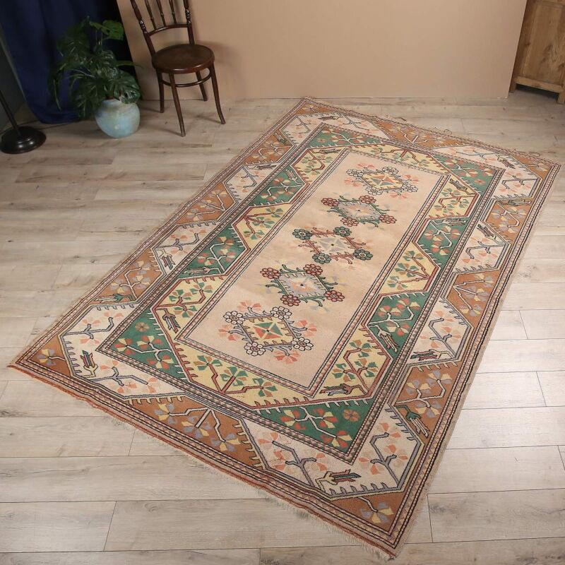 Vintage El Dokuma Yün Halı -110