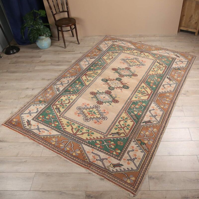 Vintage El Dokuma Yün Halı -110