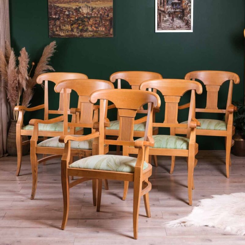 Ahşap Kolçaklı Sandalyeler D6458