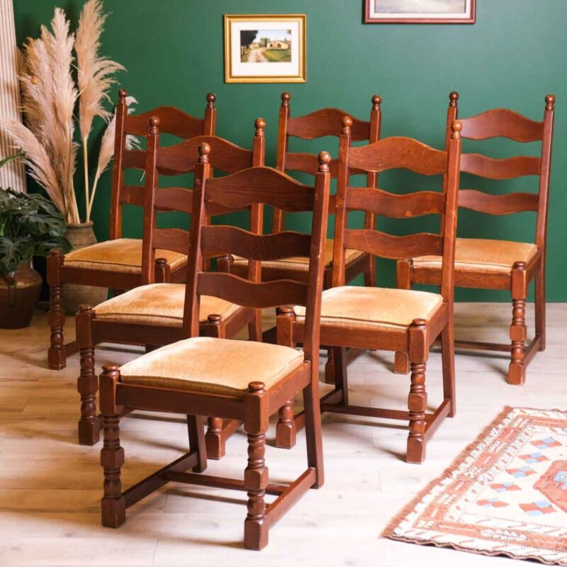 Ahşap Vintage Sandalye Takımı (6 Adet) U58FH