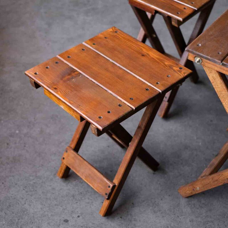 Ahşap Katlanır Masa Tabure Takımı DAK92