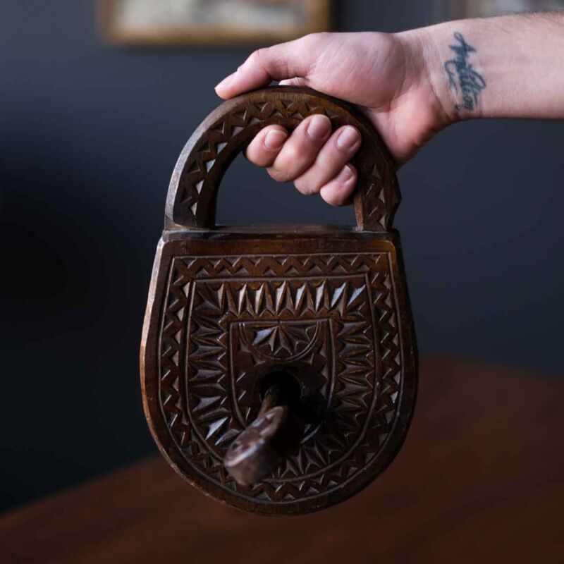 Antika Ahşap Kilit BAG79
