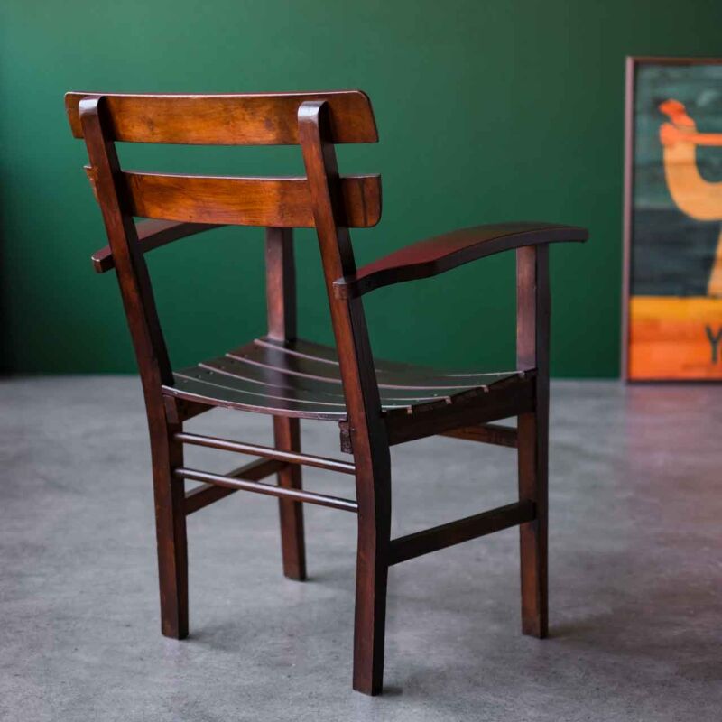 Antika Ahşap Kolçaklı Sandalye DAK22