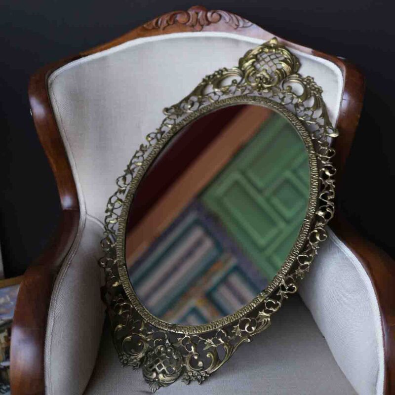 Antika Pirinç Ayna BAG74