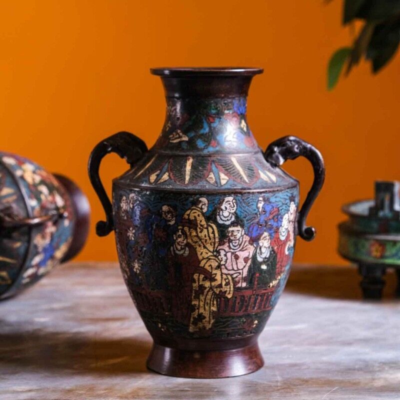Antika Bronz Çin Vazo HAL10