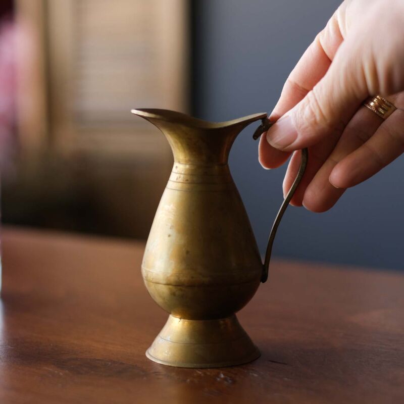 Dekoratif Pirinç Minik Sürahi  VAV76