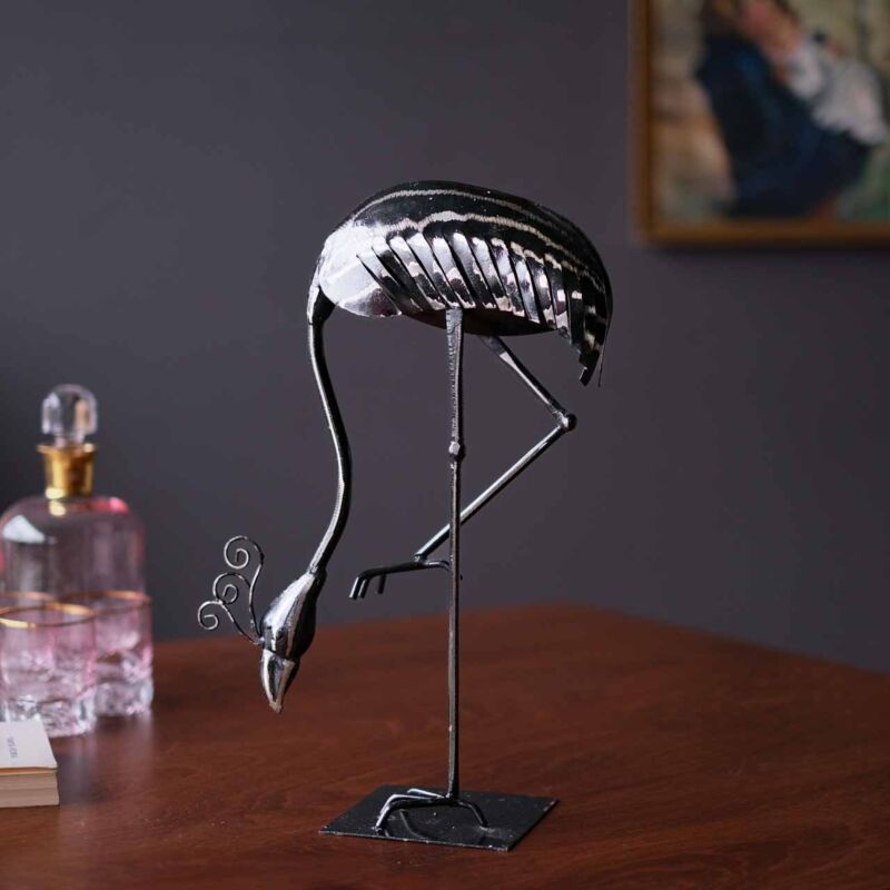 Metal Balıkçıl Figürü UPA7