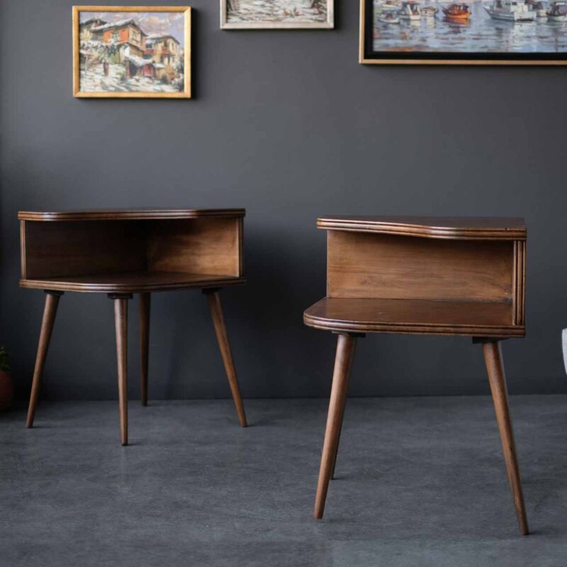 Mid Century Modern Çift Komodin REF6