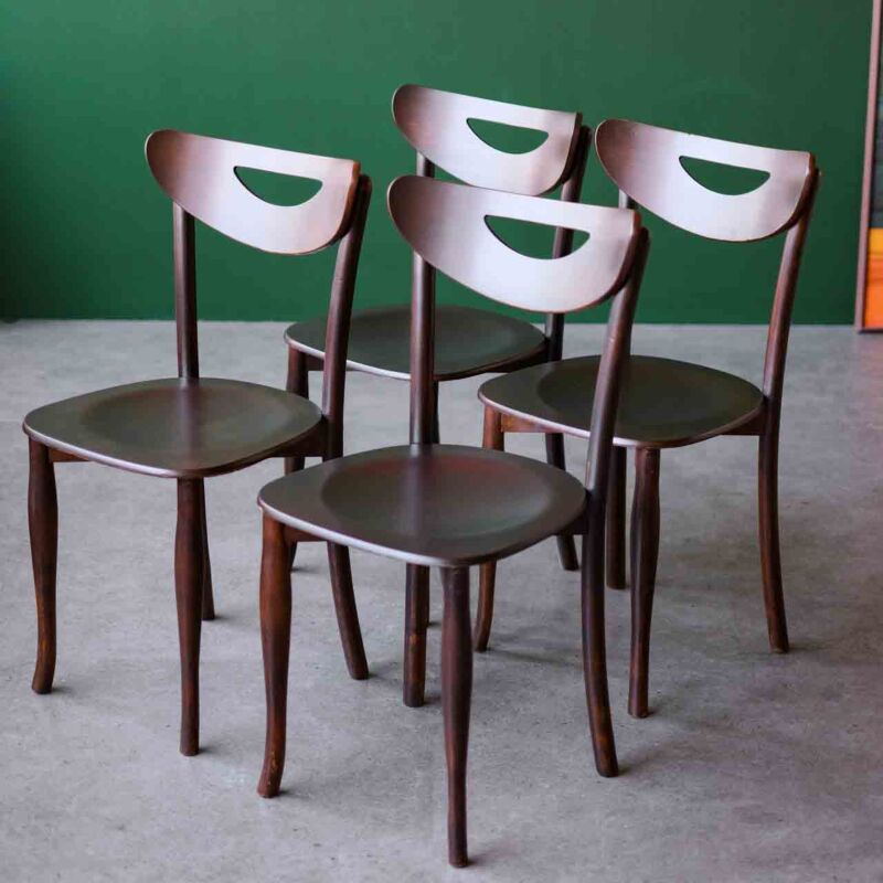 Vintage Ahşap Dörtlü Sandalye DAK25