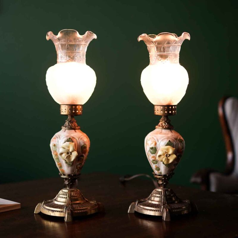 Vintage Çift Abajur AVE44