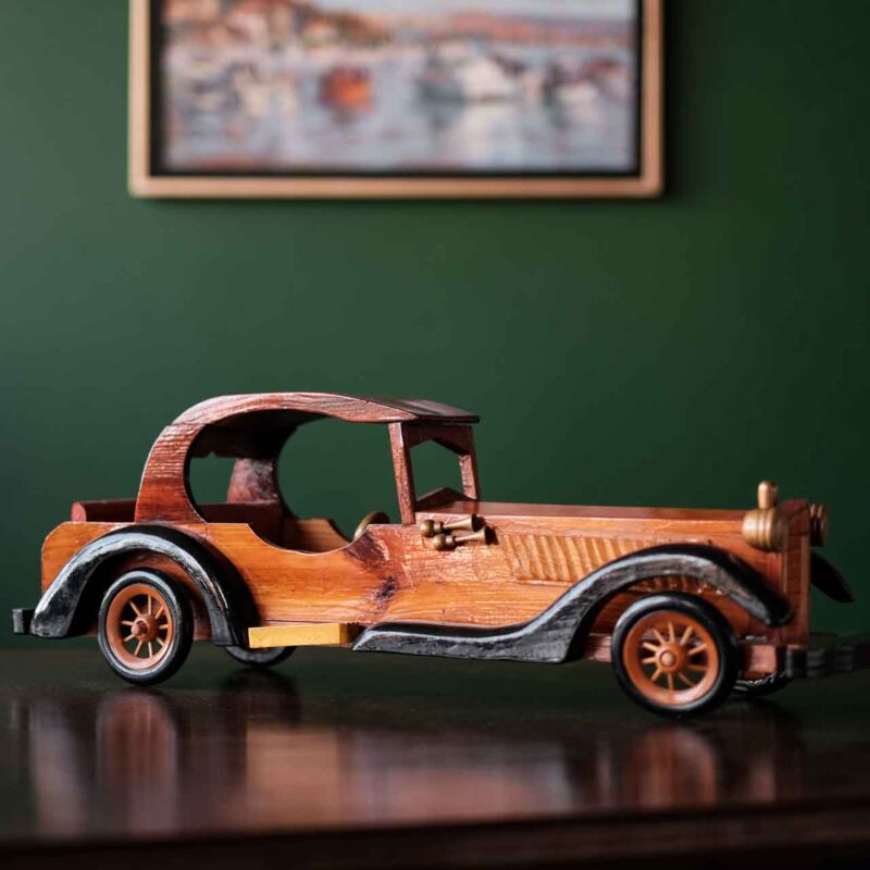 Vintage Dekoratif Ahşap Araba DUT59