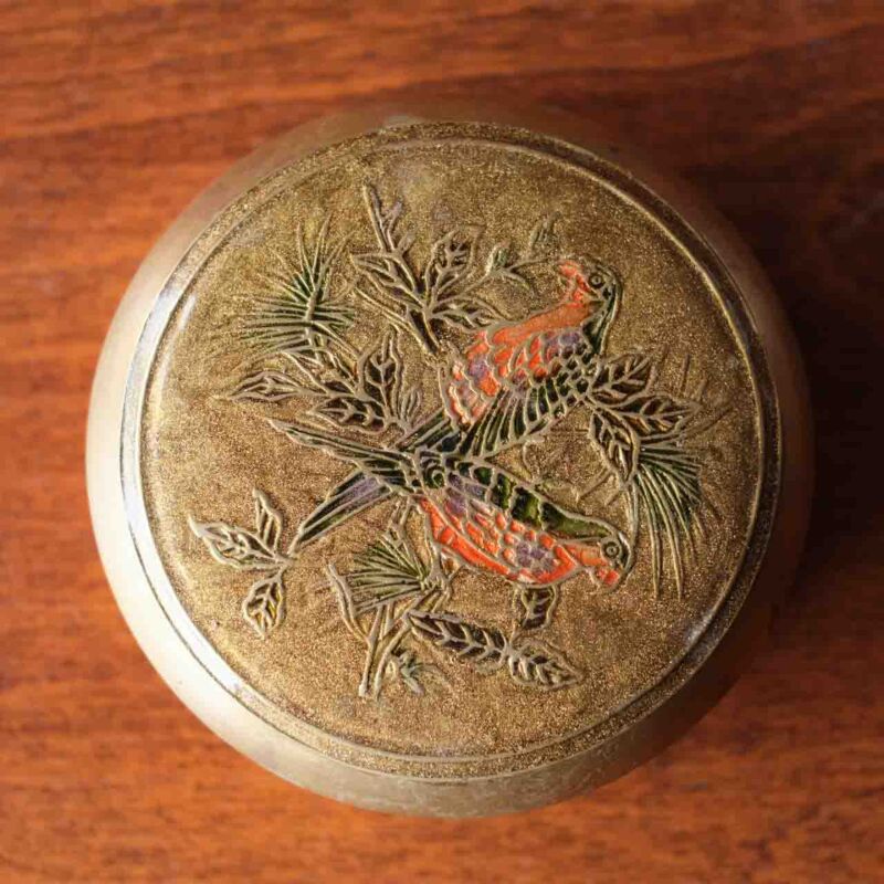 Vintage Pirinç Mücevher Kutusu AVA10