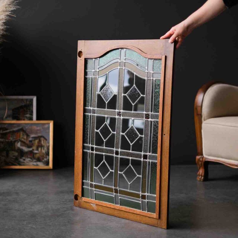 Vintage Vitray Dolap Kapağı ZOP76