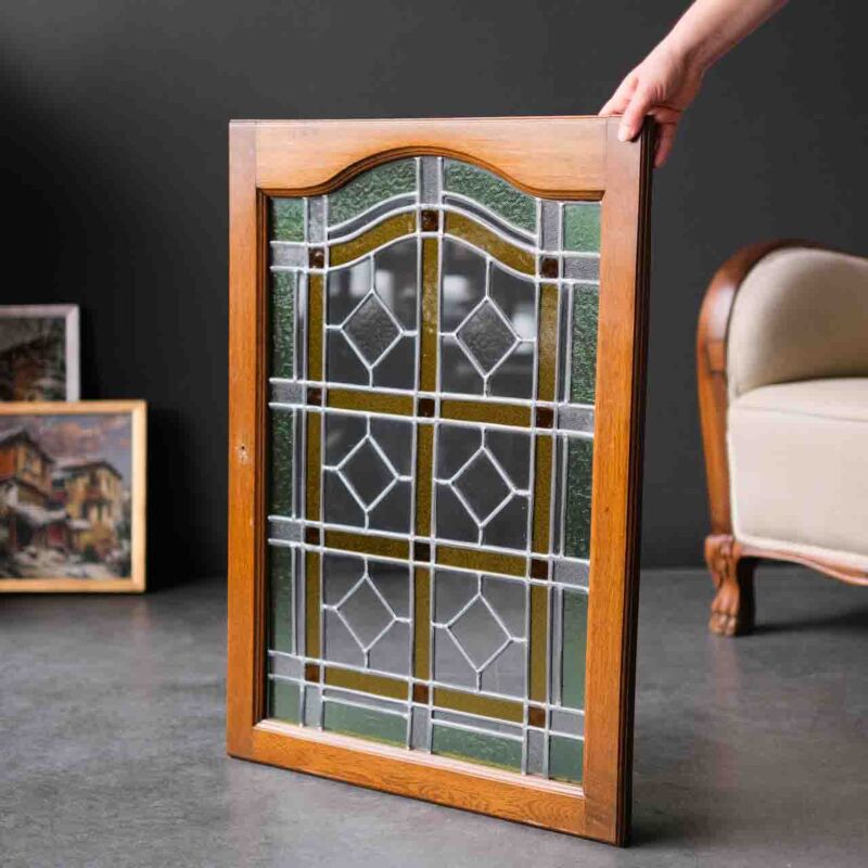 Vintage Vitray Dolap Kapağı ZOP77