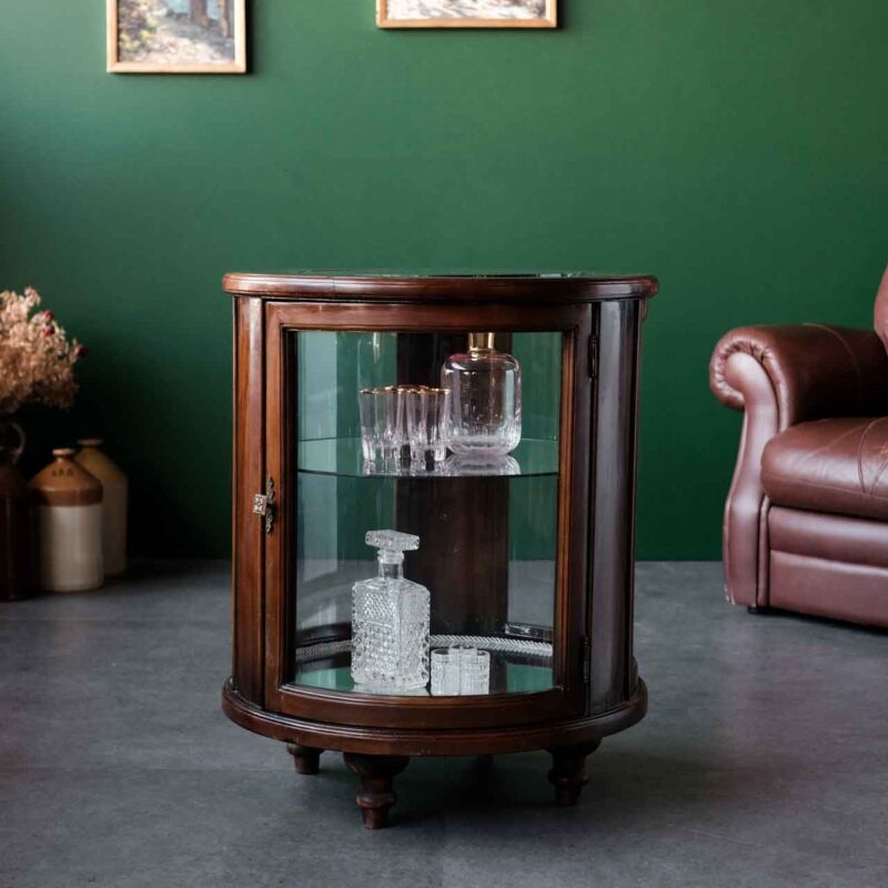 Vintage Yuvarlak Vitrin AVE3