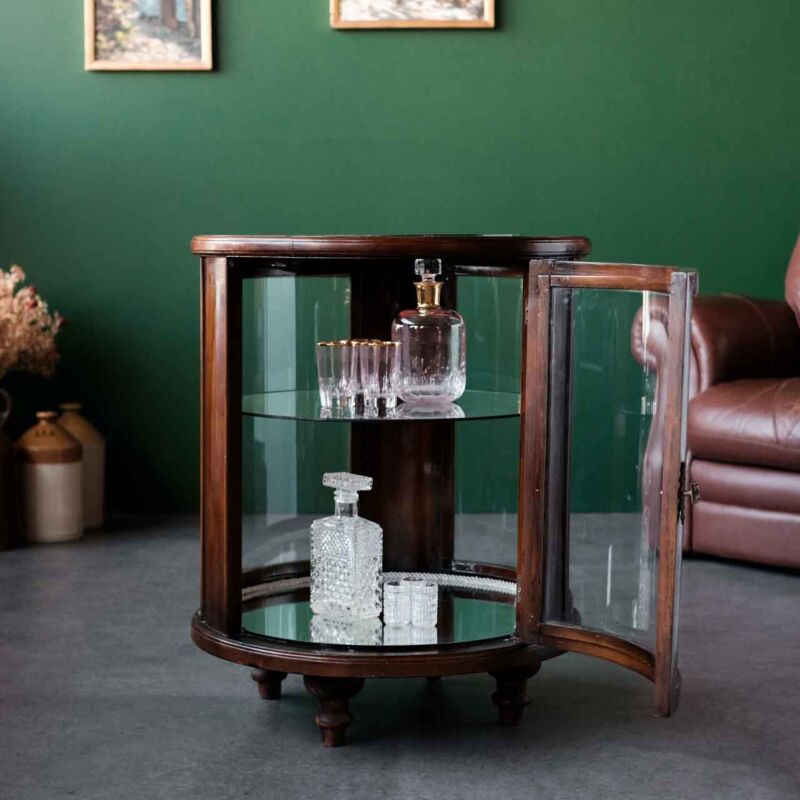 Vintage Yuvarlak Vitrin AVE3