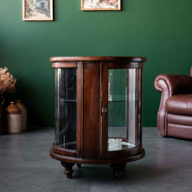 Vintage Yuvarlak Vitrin AVE3