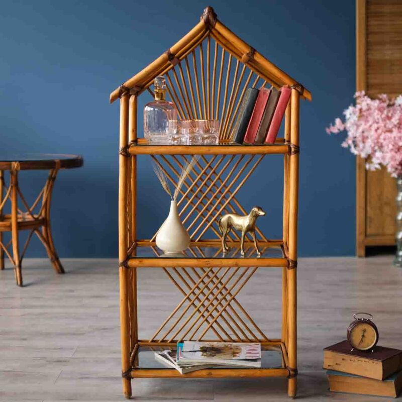 Vintage Bambu Kitaplık KEZ49