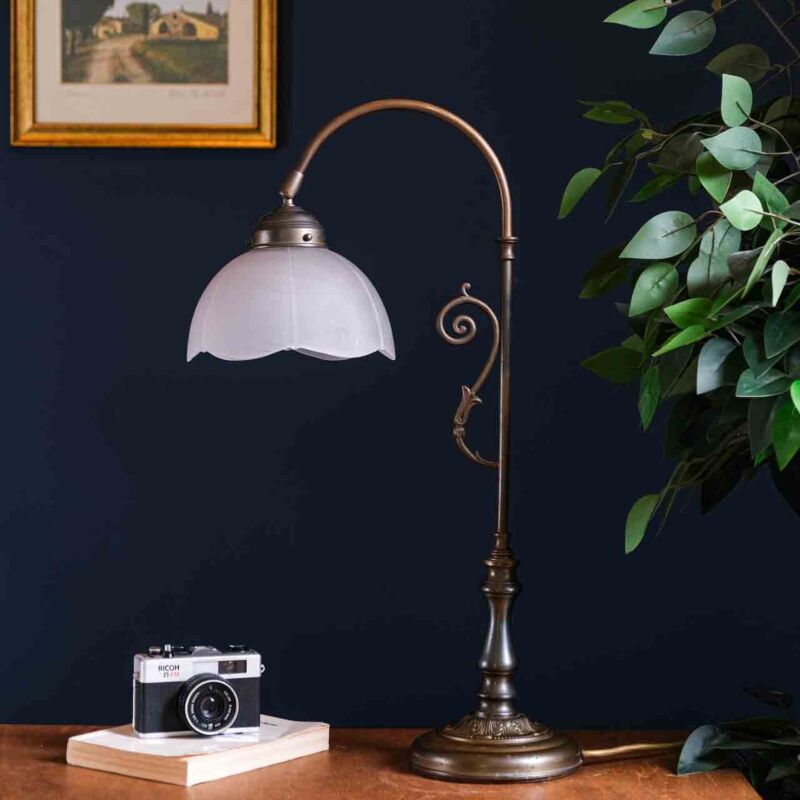 Vintage Bronz Masa Lambası KOZ8