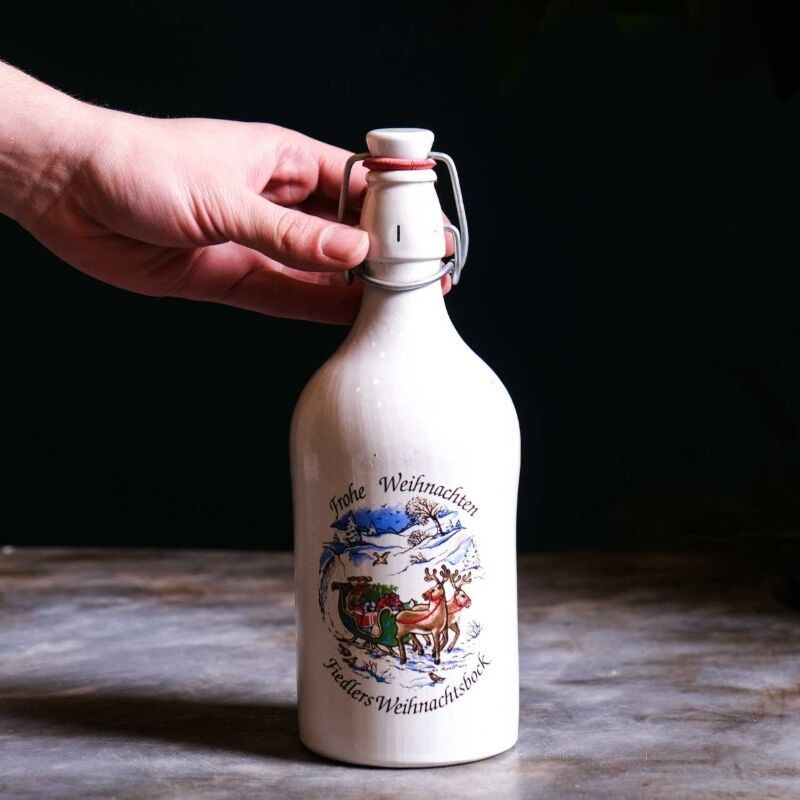 Vintage Seramik Bira ŞiŞesi POS5
