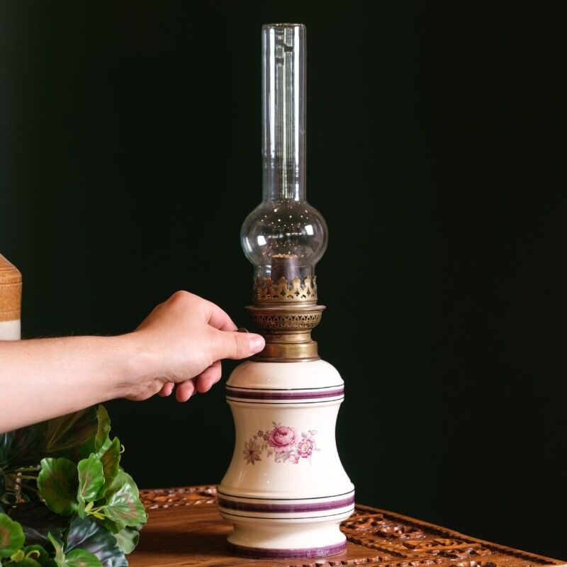 Vintage Seramik Gaz Lambası Gv12