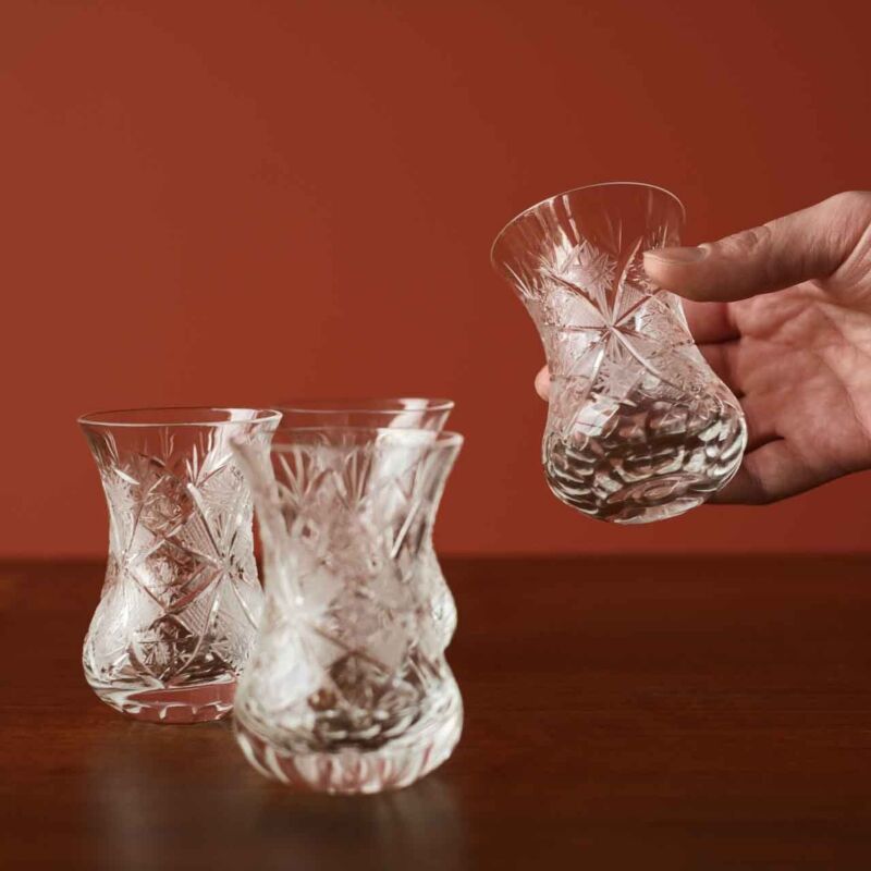 Vintage Kristal Çay Bardakları KUM32