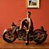 Dekoratif Retro Motorcu YEW77